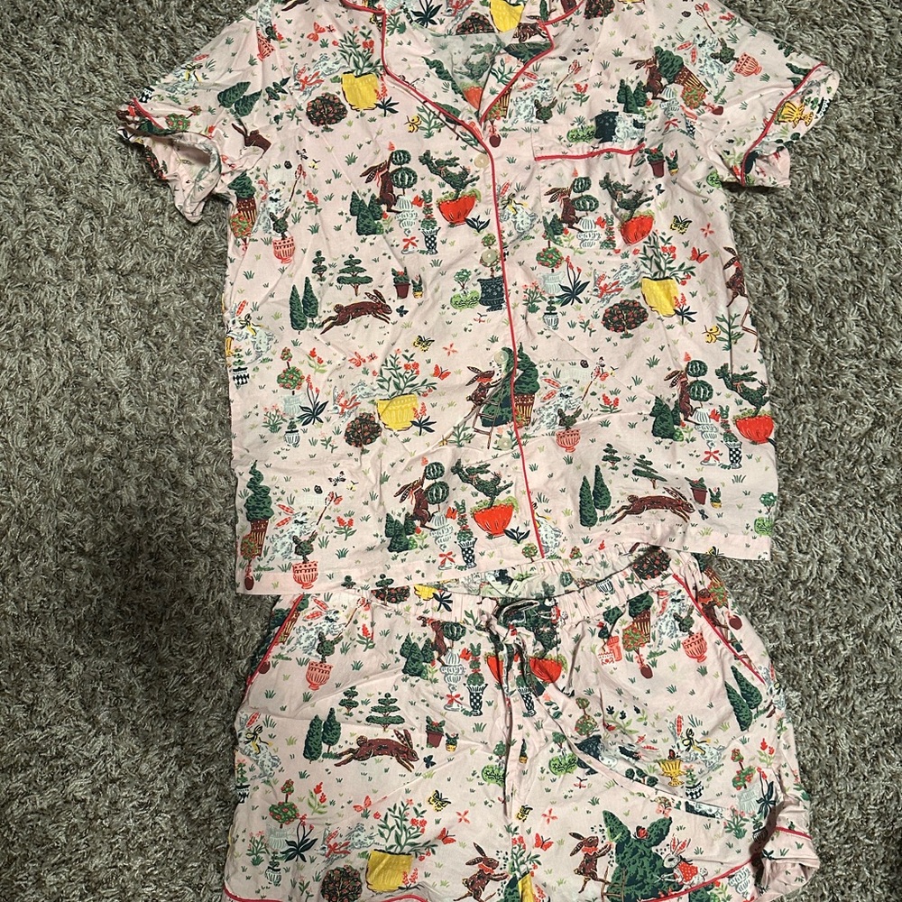 Printfresh Rabbit Topiary Short Sleep Set - image 2